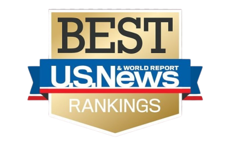 Best U.S. News & World Report Rankings logo with gold, blue, and red colors.